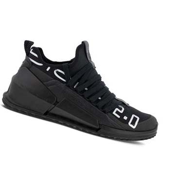 Men's Ecco Biom 2.0 Low Tex Sneakers Black | SG 606TCE